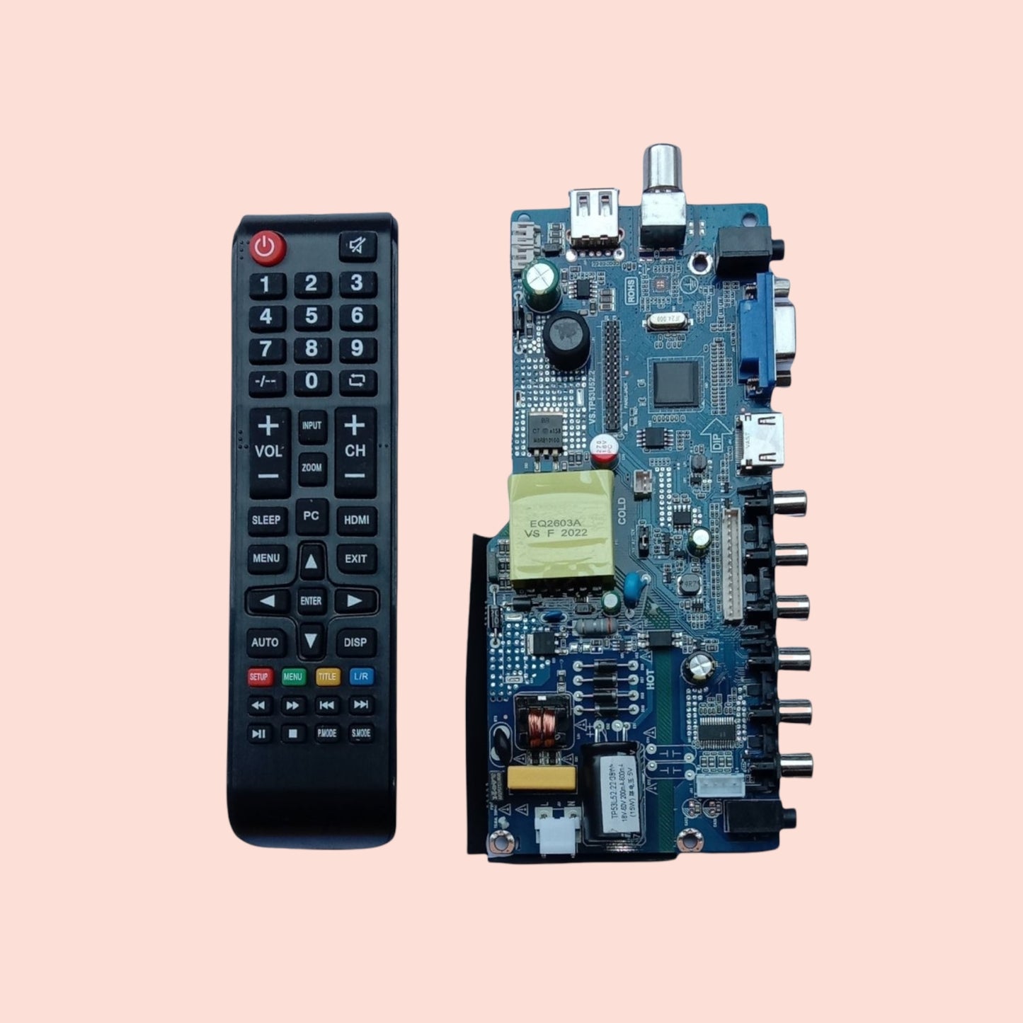 रिमोट के साथ टीवी कॉम्बो बोर्ड सभी ब्रांड मॉडल VS.TP53U.52.2 24-इंच LED/LCD# के साथ संगत