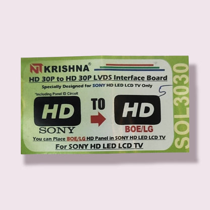 Sony toBOE/LG HD30P to HD 30P LVDS Interface Board SOL3030 - Faritha
