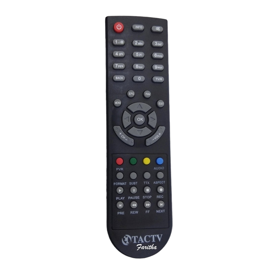 TACTV Tamilnadu Arasu Cable TV settop box remote control - Faritha