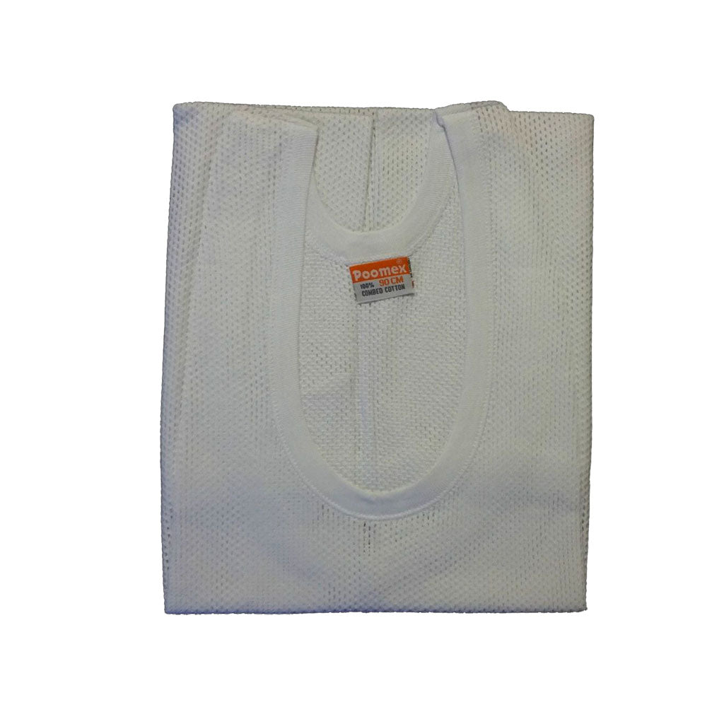 Poomex Gents White Menscool (Dotted Net Type) Sleeveless and Halfsleeve - Faritha