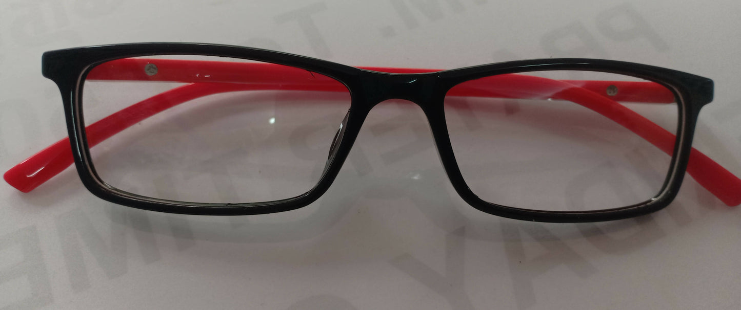 Red and black fiber material frame