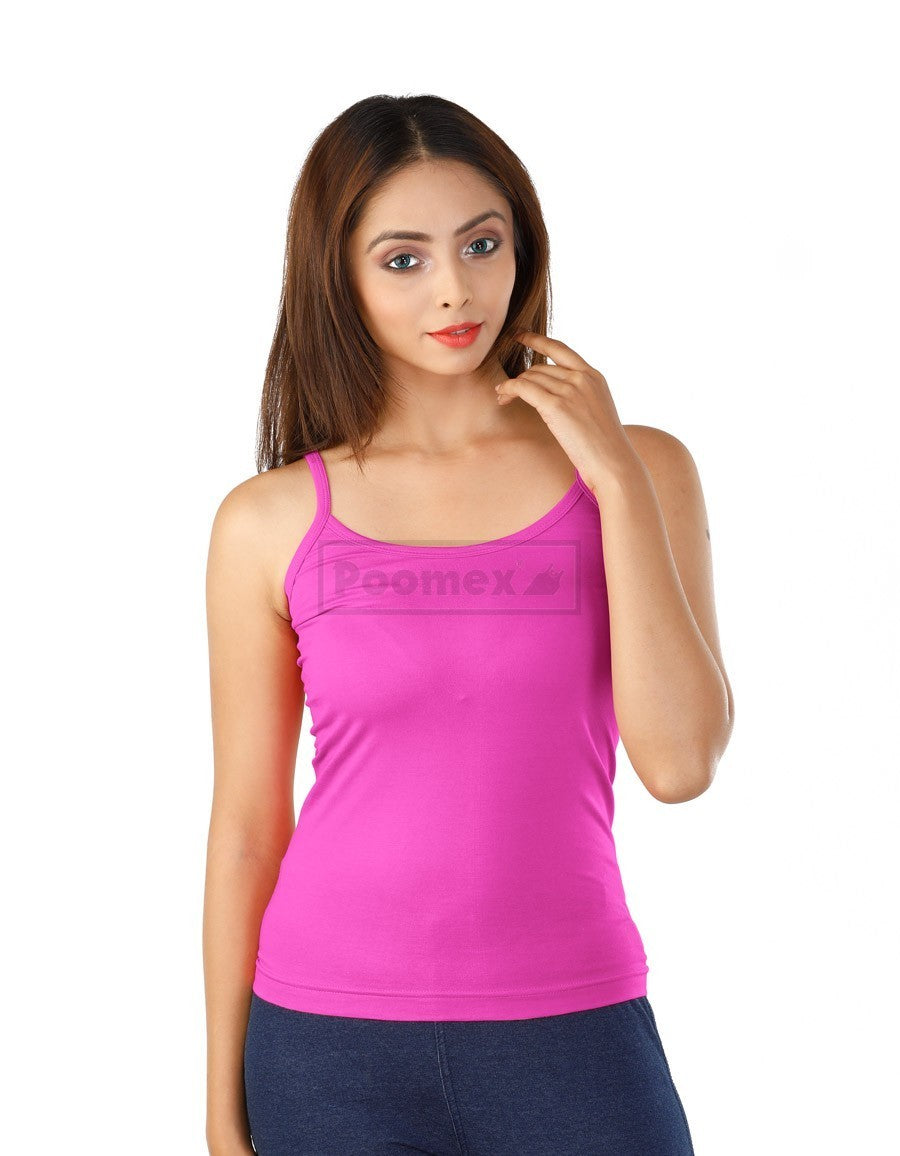 Poomex Comfed Cotton Ladies Slip Comisole Pink, Maroon, Lotus, Coral, Lavendar Colours - Faritha