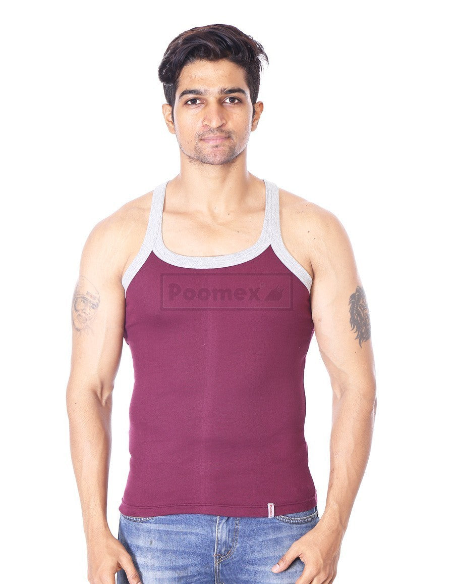 Poomex Gents Elegant Super Style GYM VEST Sleeveless - Faritha