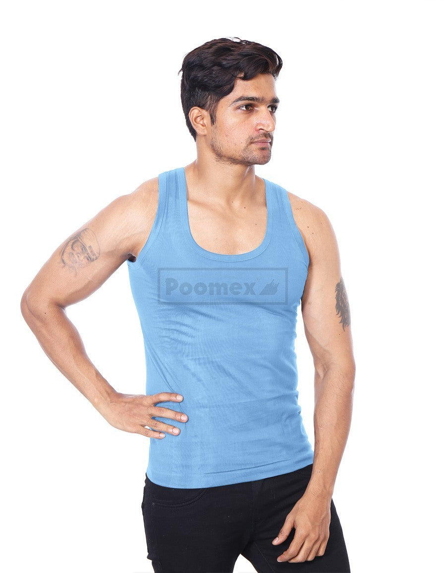 Poomex Gents Golden Colour Vest (Sleeveless & Half Sleeve) - Faritha