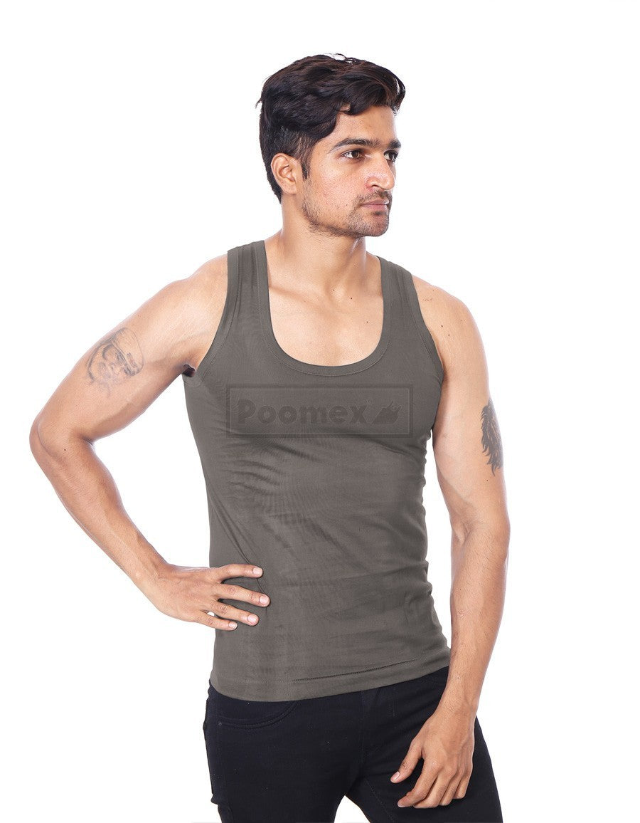 Poomex Gents Golden Colour Vest (Sleeveless & Half Sleeve) - Faritha