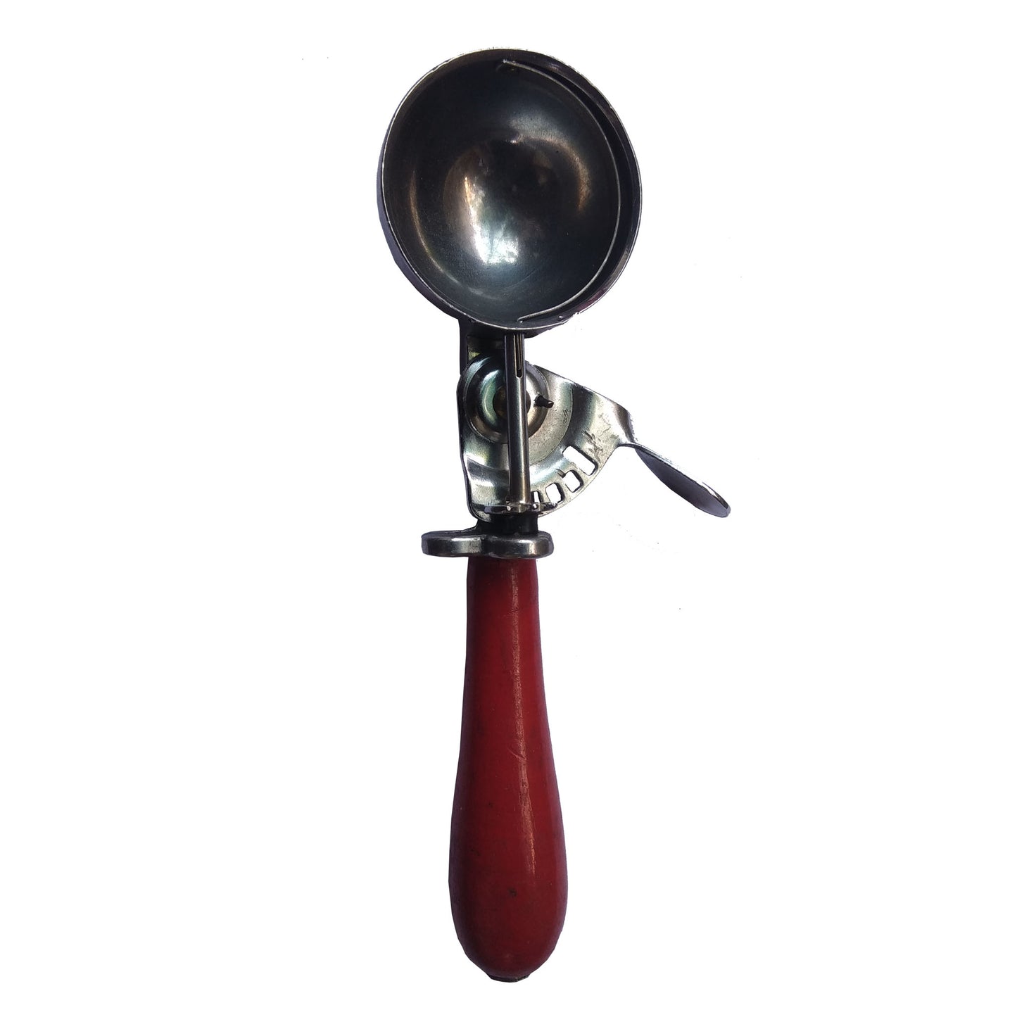 High Quality Ice Cream Cutter Scoop Stainless Steel with Wooden Handle with Cutting Lever - Faritha
