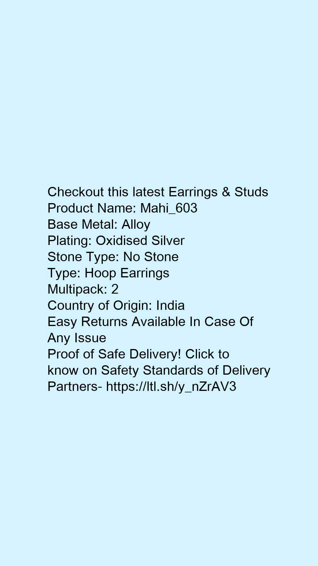 Mahi Ear Rings Pack of 2 - Faritha