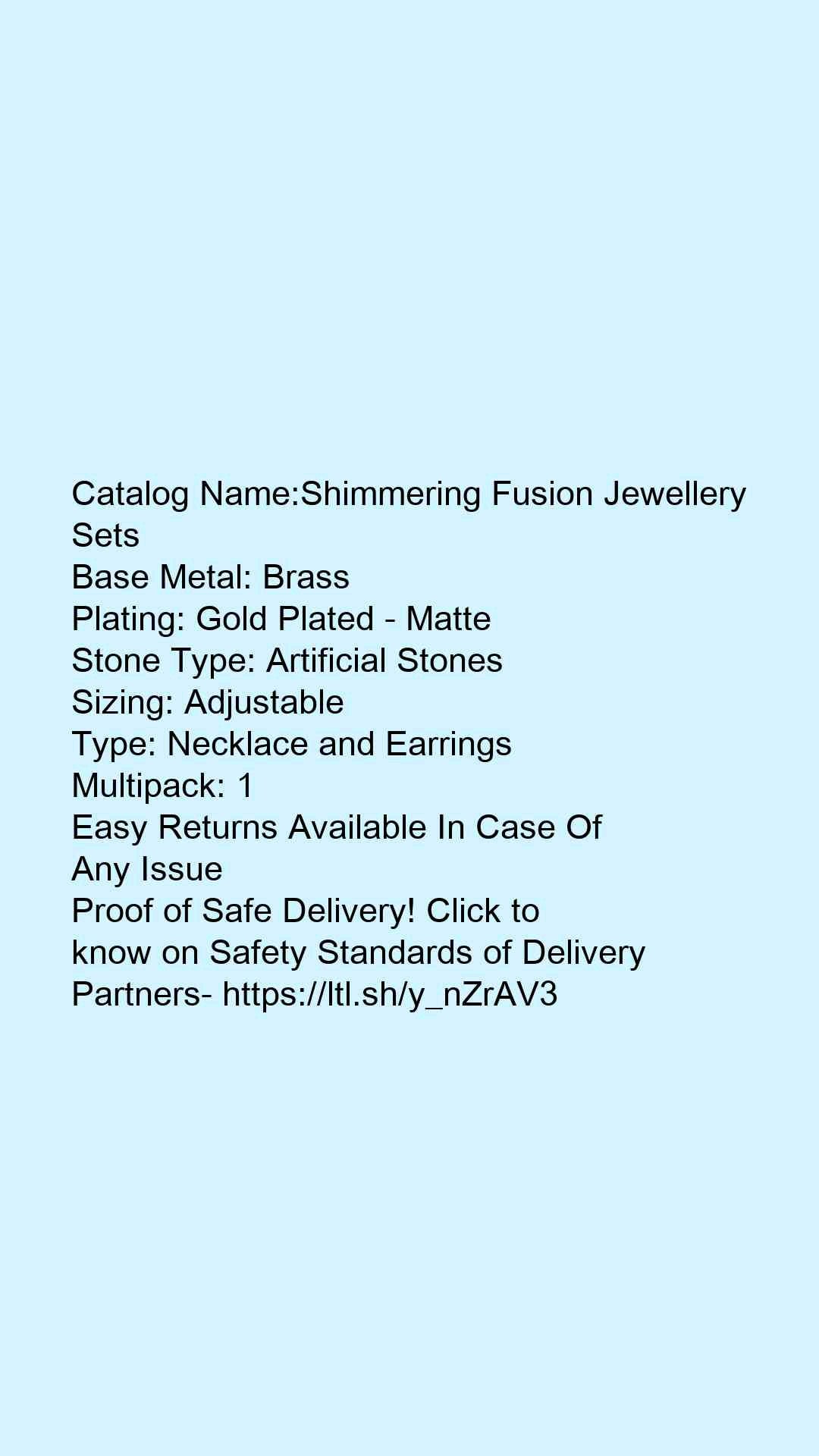 Shimmering Fusion Jewellery Sets - Faritha