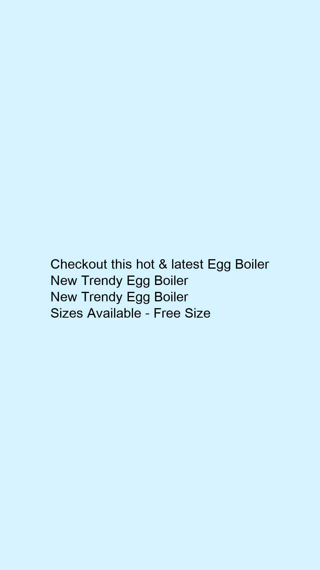 New Trendy Egg Boiler - Faritha