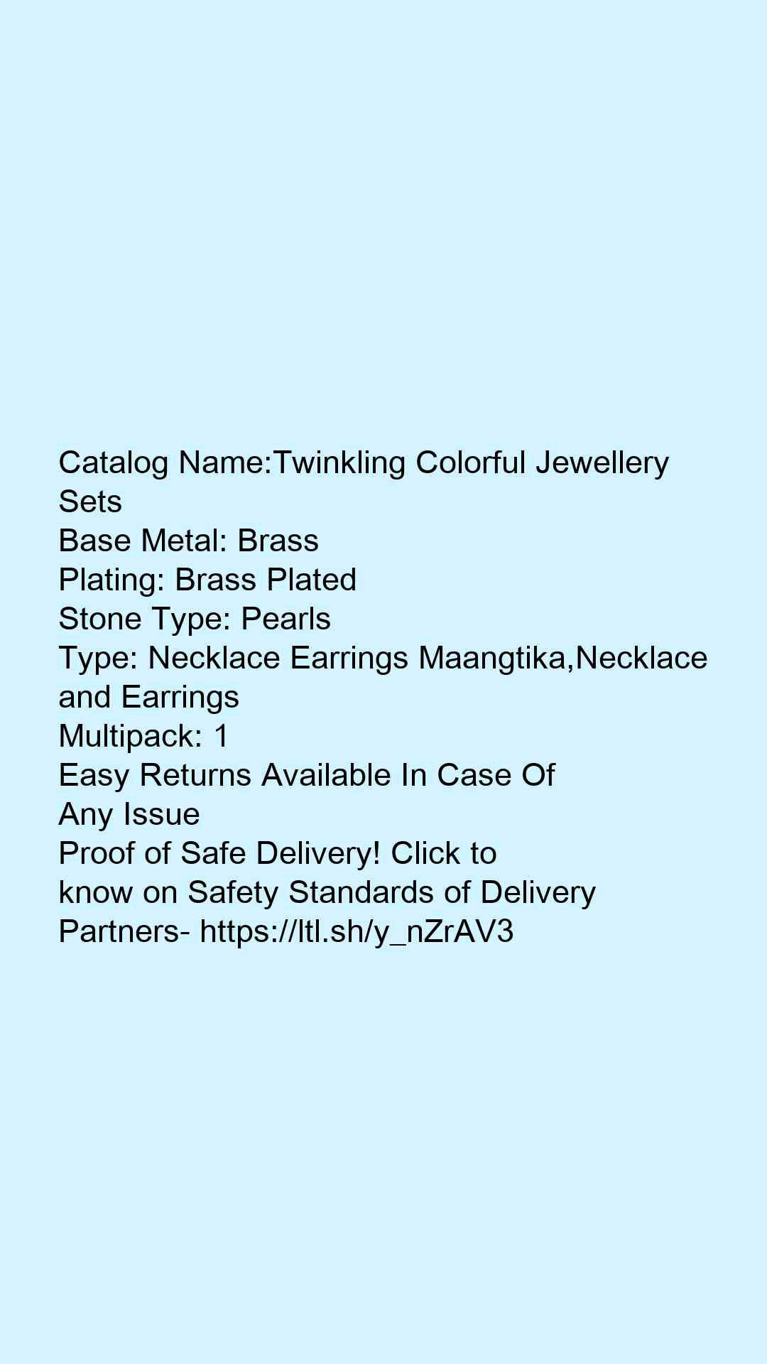 Twinkling Colorful Jewellery Sets - Faritha