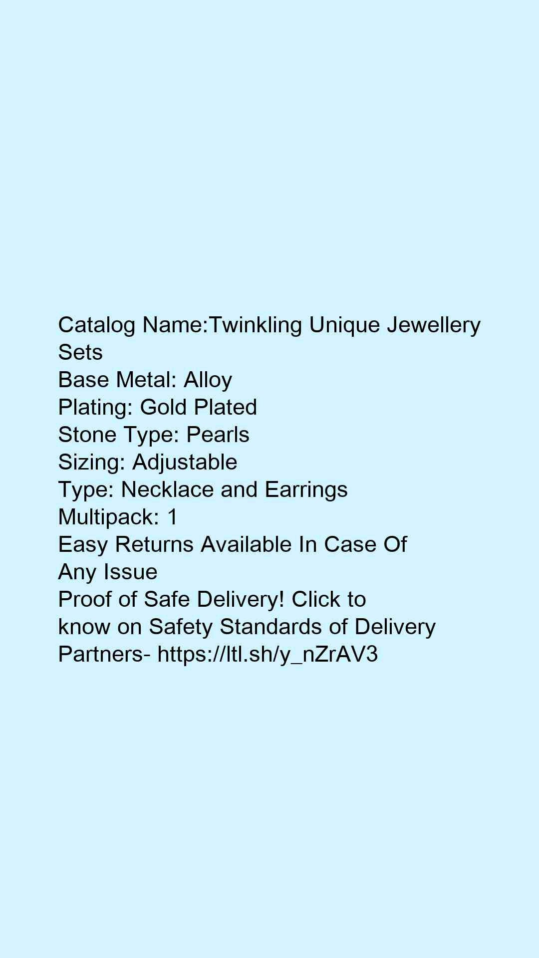 Twinkling Unique Jewellery Sets - Faritha