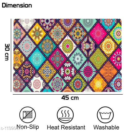 PVC Printed Water and Heat-Proof Table Placemat (Set of 6)* - Faritha