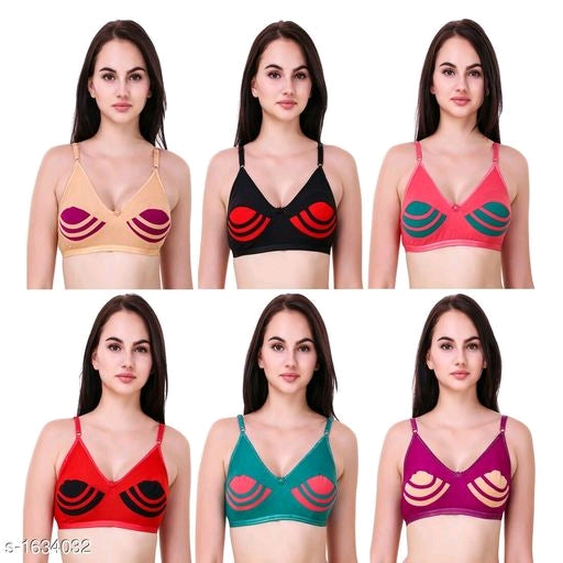 Trendy Women's Bra(Pack Of 6) - Faritha
