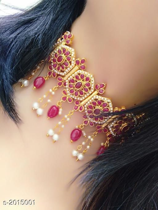 Women's Alloy Gold Plated Jewellery Set - Faritha