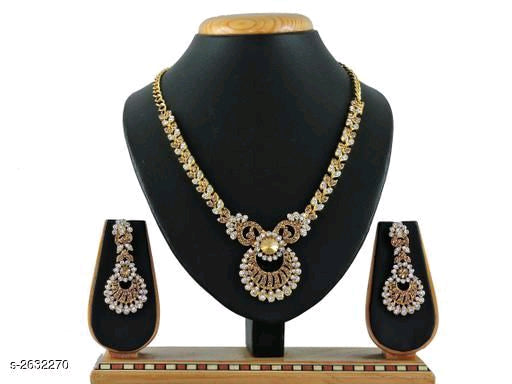 Women's Alloy Gold Plated Jewellery Set - Faritha