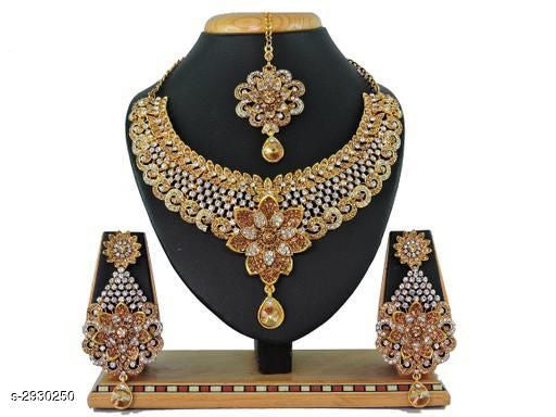 Women's Alloy Gold Plated Jewellery Set