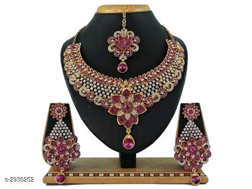 Women's Alloy Gold Plated Jewellery Set - Faritha