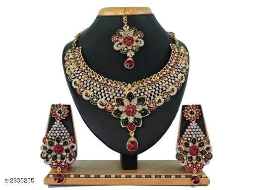 Women's Alloy Gold Plated Jewellery Set - Faritha