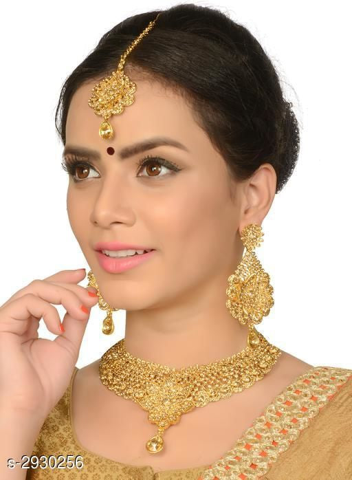 Women's Alloy Gold Plated Jewellery Set - Faritha