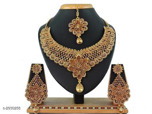 Women's Alloy Gold Plated Jewellery Set - Faritha