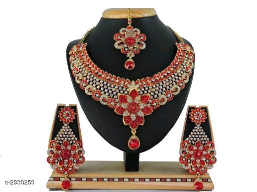Women's Alloy Gold Plated Jewellery Set - Faritha
