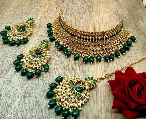 Women's Alloy Gold Plated Jewellery Set - Faritha