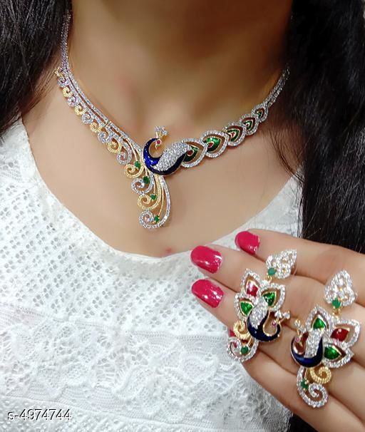Women's Alloy Gold Plated Jewellery Set - Faritha
