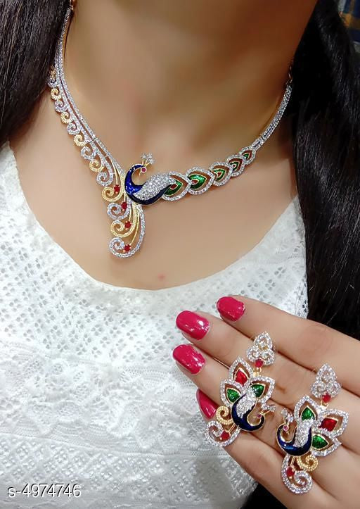 Women's Alloy Gold Plated Jewellery Set - Faritha
