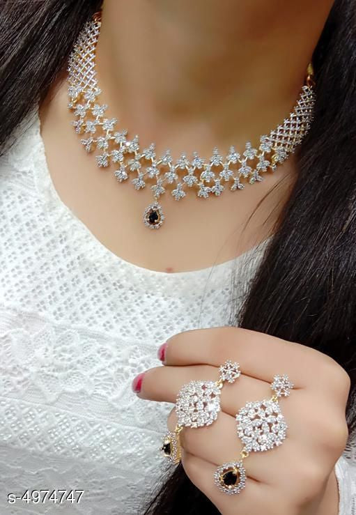 Women's Alloy Gold Plated Jewellery Set - Faritha