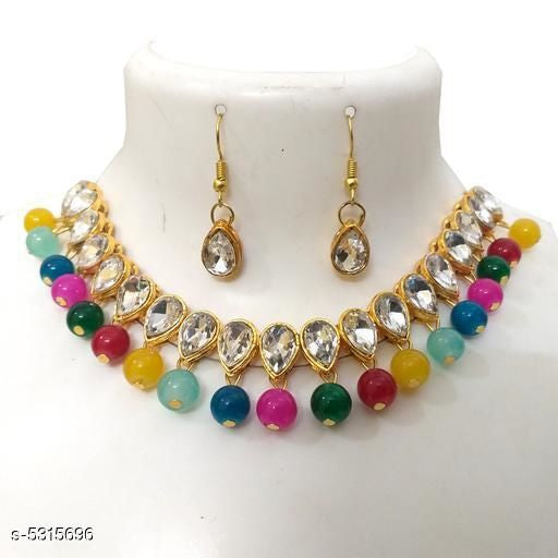 Women's Alloy Gold Plated Jewellery Set - Faritha