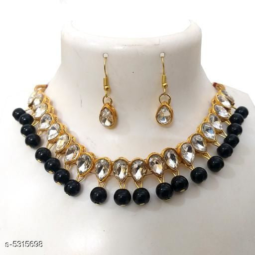 Women's Alloy Gold Plated Jewellery Set - Faritha