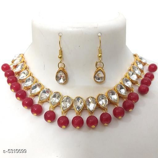 Women's Alloy Gold Plated Jewellery Set - Faritha