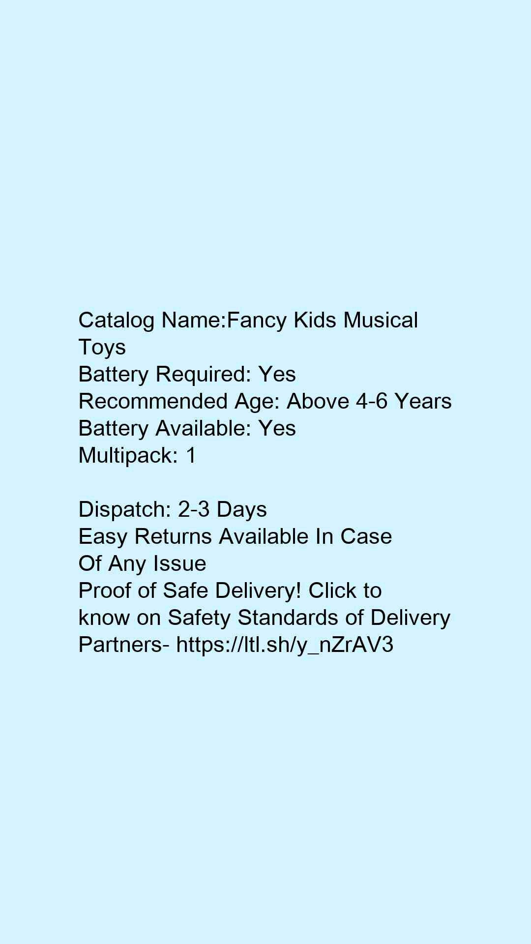 Fancy Kids Musical Toys - Faritha