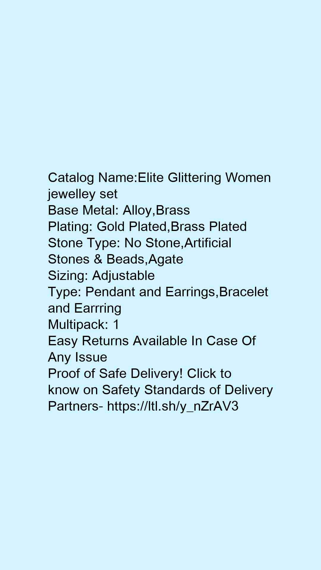 Elite Glittering Women jewelley set - Faritha