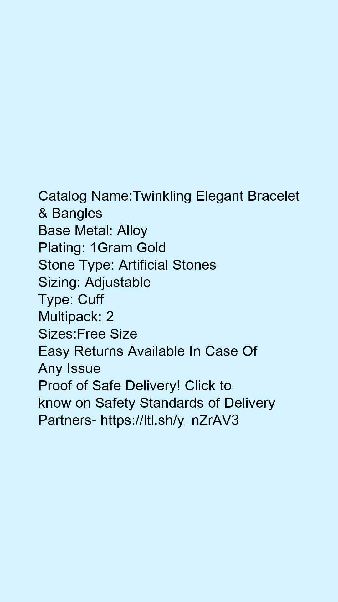 Twinkling Elegant Bracelet & Bangles - Faritha