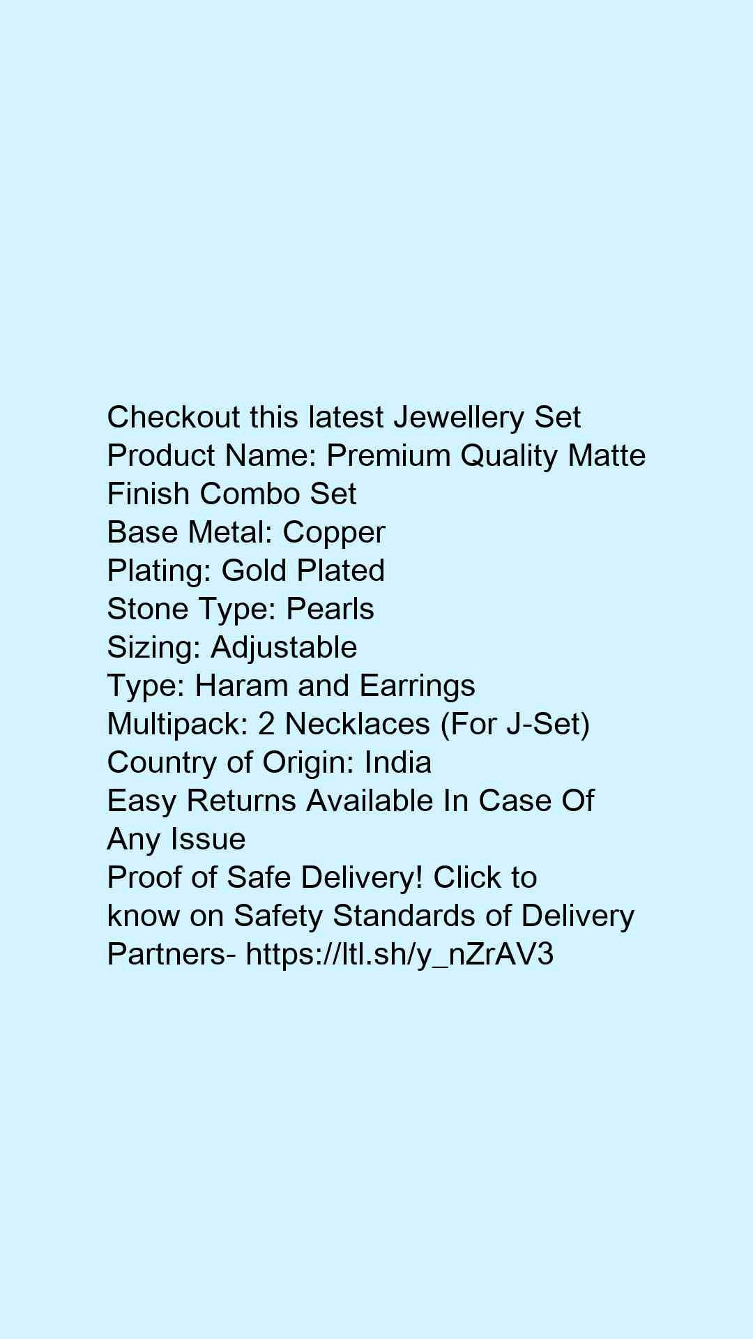 Premium Quality Matte Finish Combo Set - Faritha