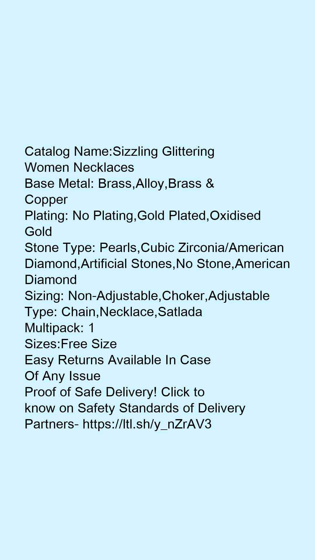 Sizzling Glittering Women Necklaces - Faritha