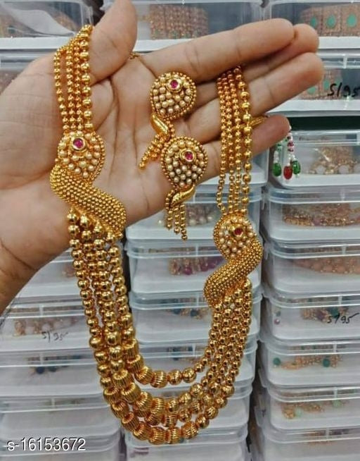 South Indian Gold Haram Designs In 80 Grams Shimmering Charming