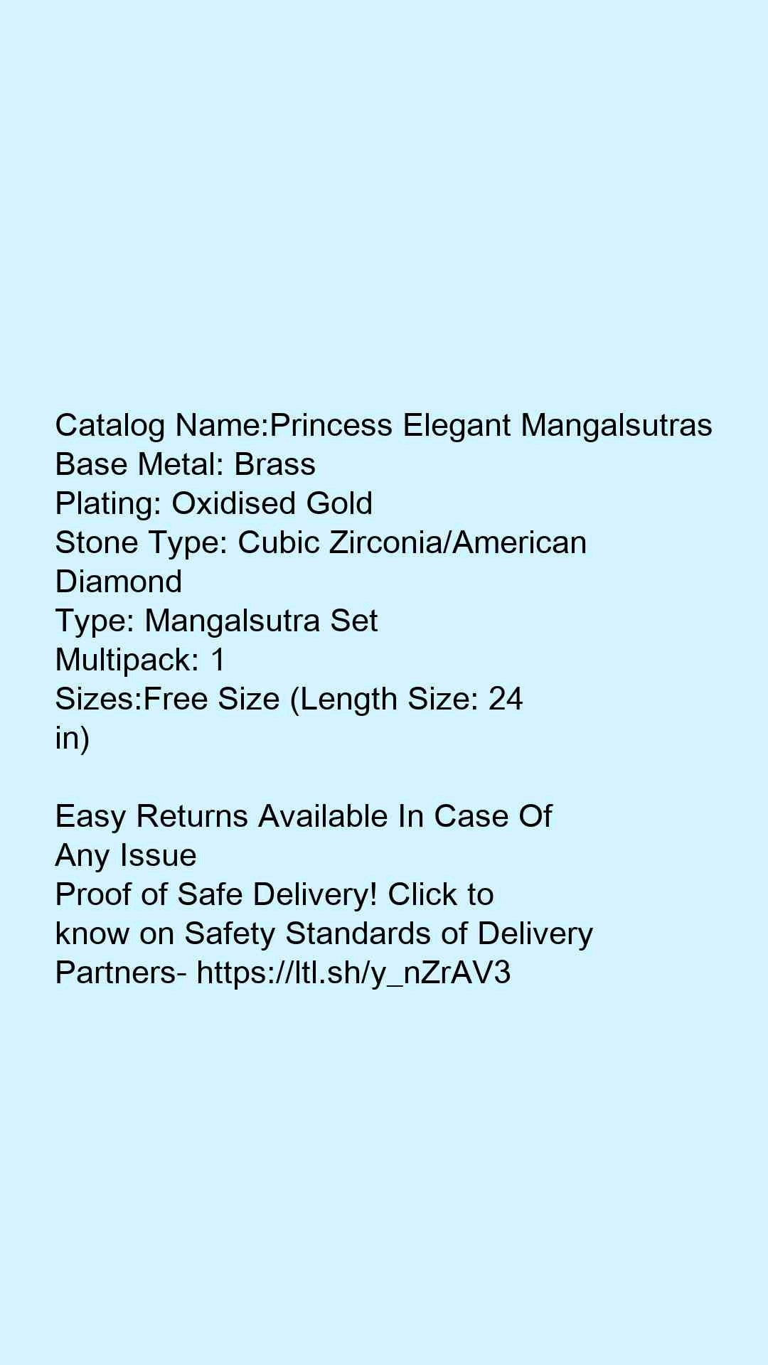 Princess Elegant Mangalsutras - Faritha