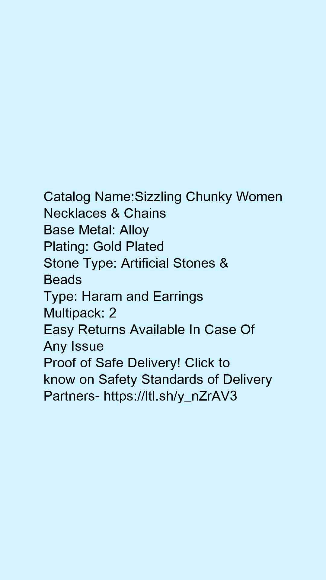 Sizzling Chunky Women Necklaces & Chains - Faritha