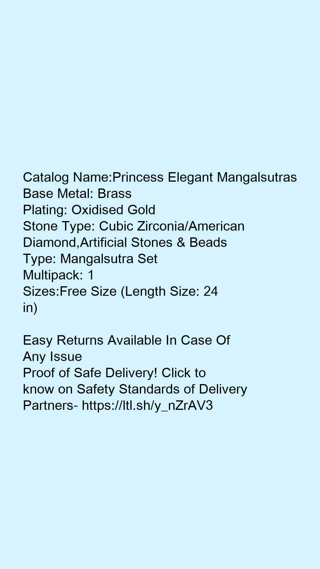 Princess Elegant Mangalsutras - Faritha