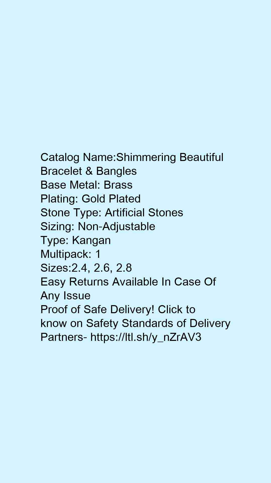 Shimmering Beautiful Bracelet & Bangles - Faritha