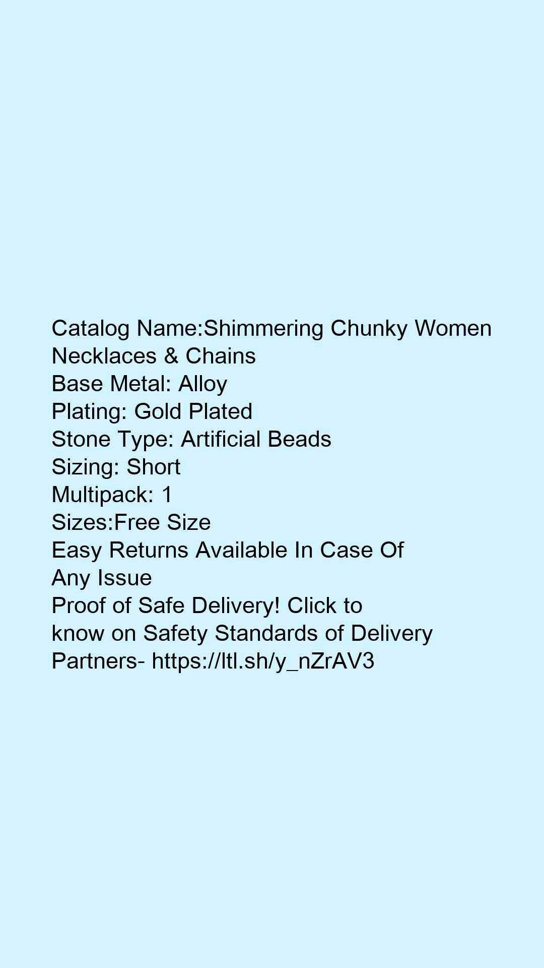 Shimmering Chunky Women Necklaces & Chains - Faritha
