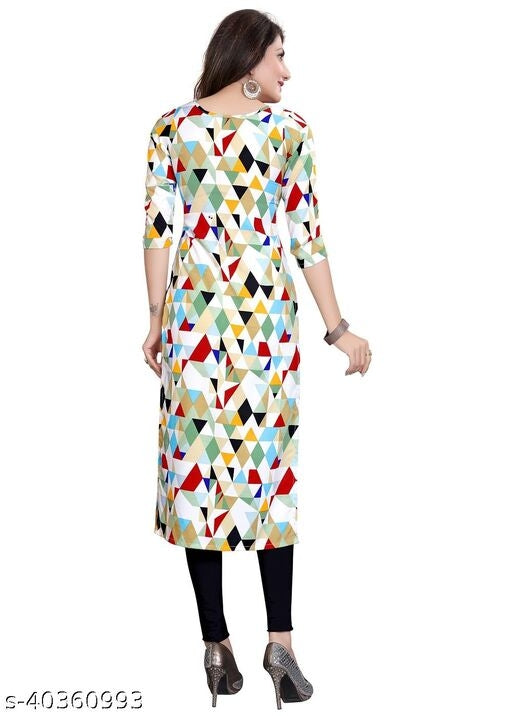 Women's American Crepe A-Line Readymade Kurti - Faritha