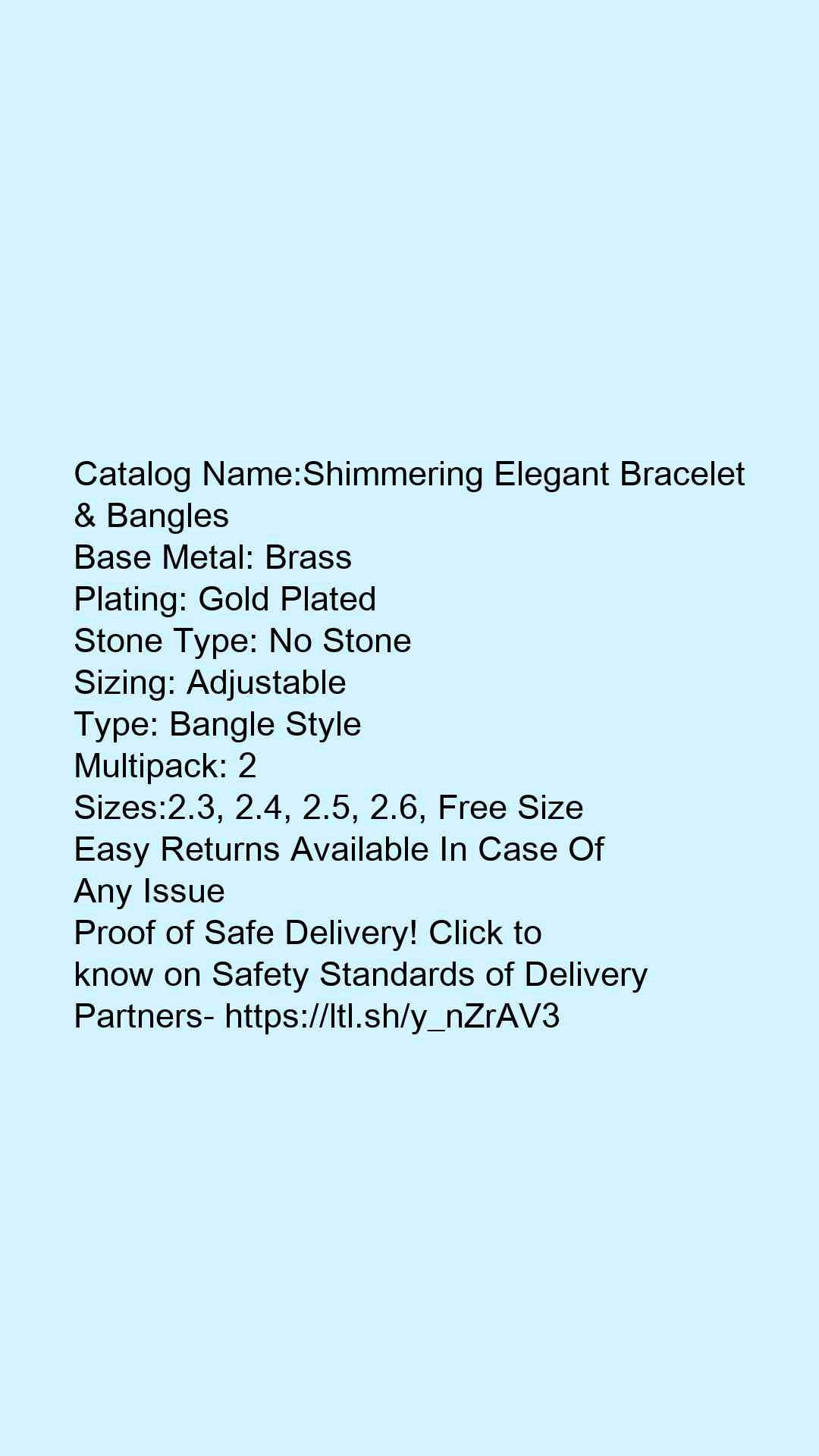 Shimmering Elegant Bracelet & Bangles - Faritha