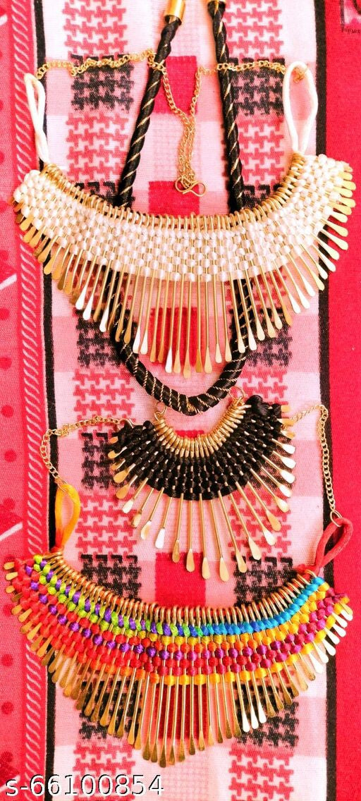 Shimmering colourful necklace