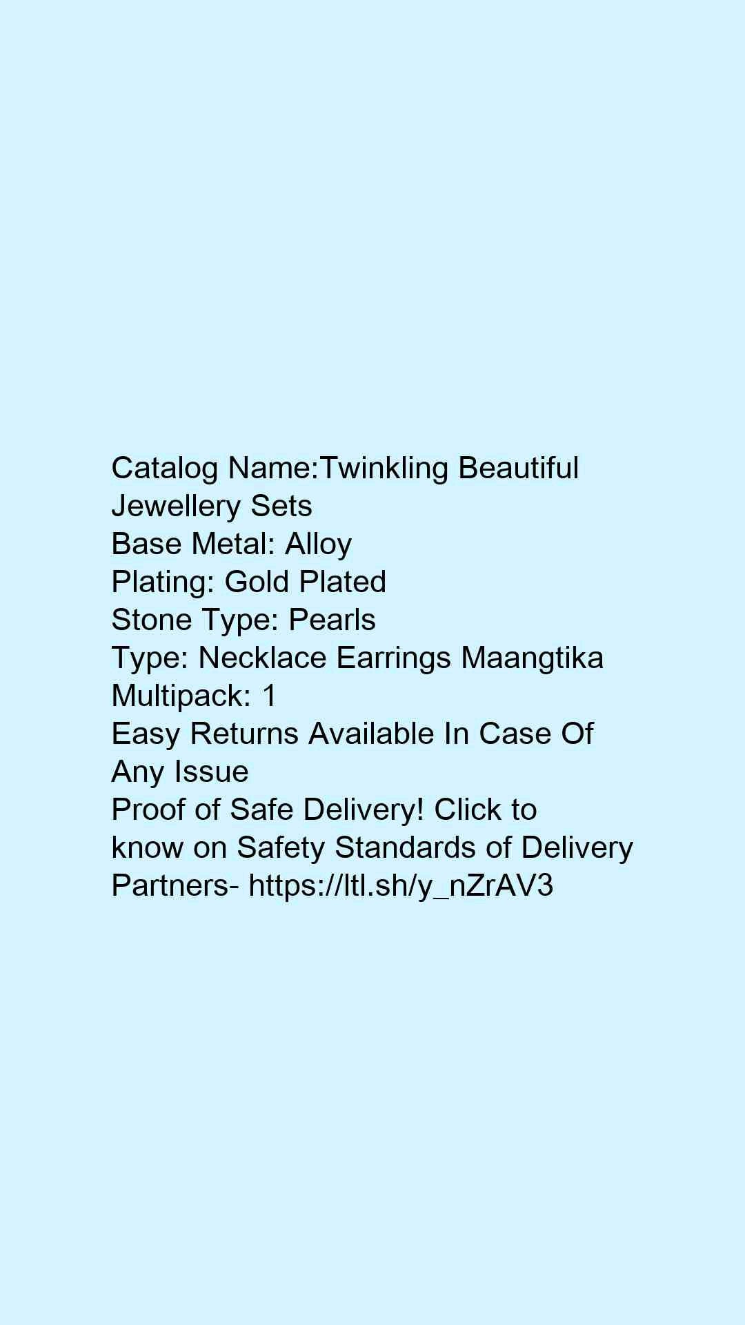 Twinkling Beautiful Jewellery Sets - Faritha