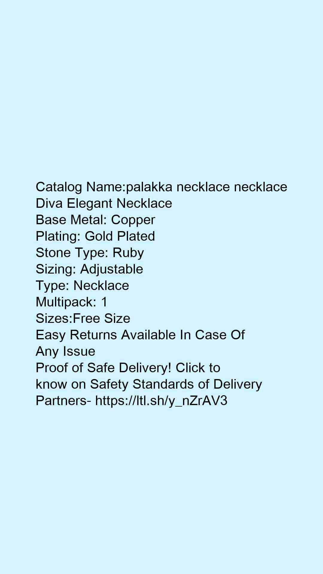 palakka necklace necklace Diva Elegant Necklace - Faritha
