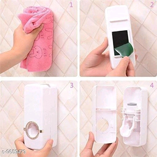Toothpaste Dispenser Tooth Brush Holder - Faritha