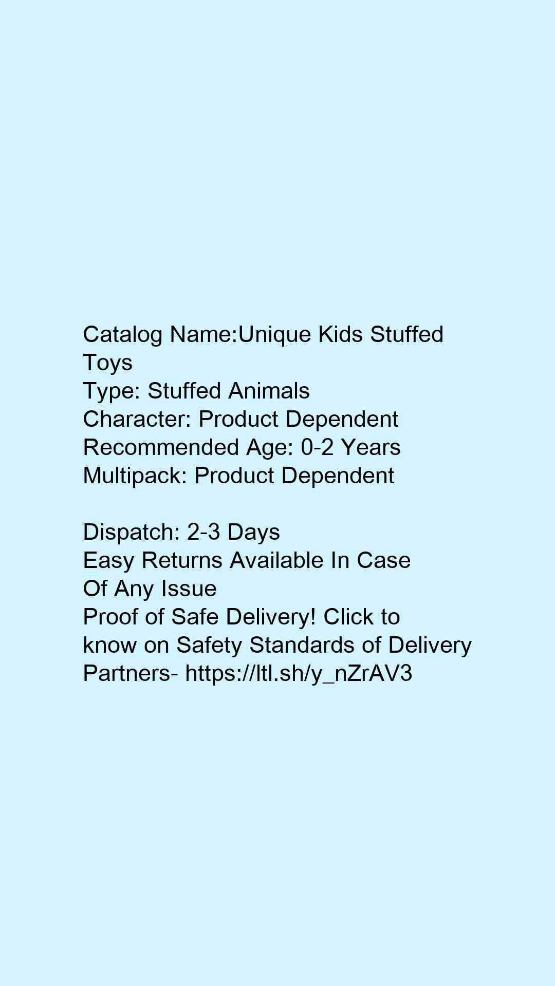 Unique Kids Stuffed Toys - Faritha